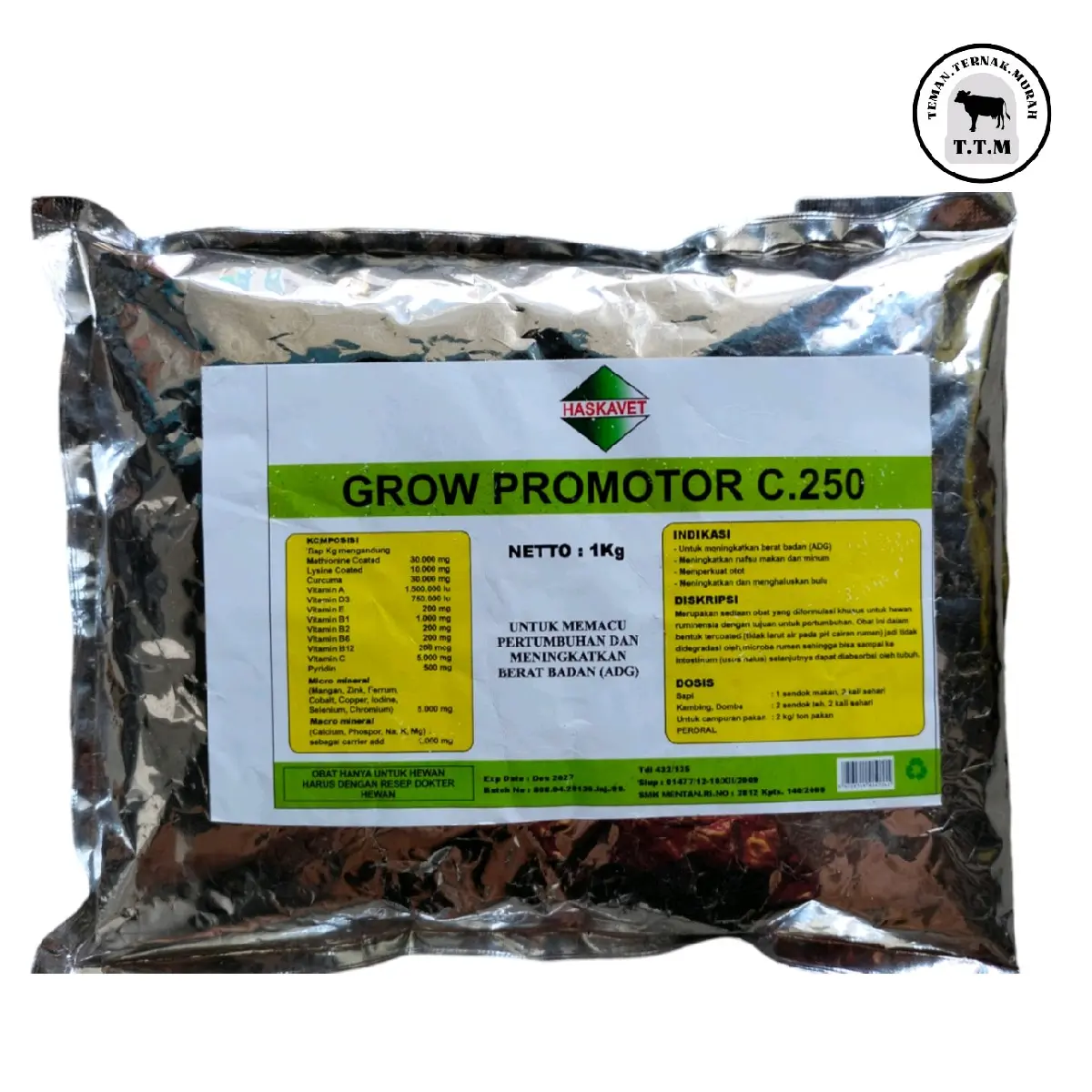 Grow Promotor Penggemukan Sapi Kambing - Premix penggemukan sapi-Premix penggemukan Kambing