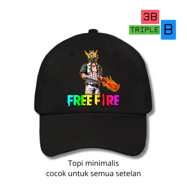 Topi Baseball Anak Karakter Motif Free Fire New Untuk Laki-Laki dan Perempuan Fashion Anak - Biru