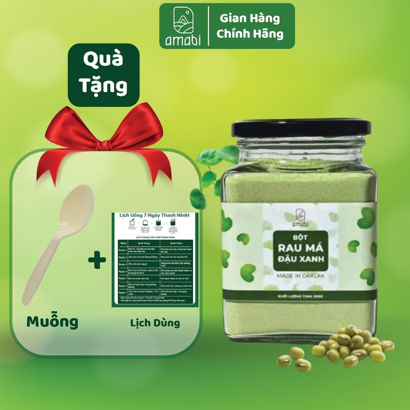 BỘT RAU MÁ ĐẬU XANH AMABI KHÔNG ĐƯỜNG - Thanh nhiệt - đẹp dáng - đẹp da - ngủ ngon