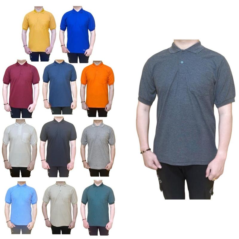 Kaos Polos/Kaos Kerah/Lengan Pendek Saku/Seragaman 0
