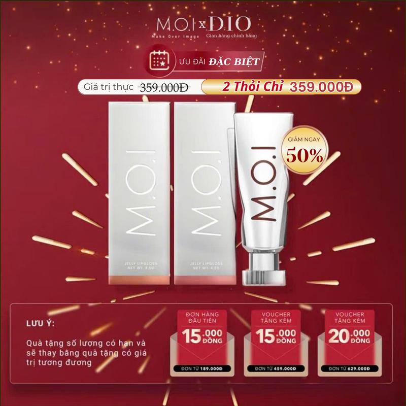 [GIẢM GIÁ] SON DƯỠNG CÓ MÀU JELLY LIPGLOSS M.O.I HỒ NGỌC HÀ