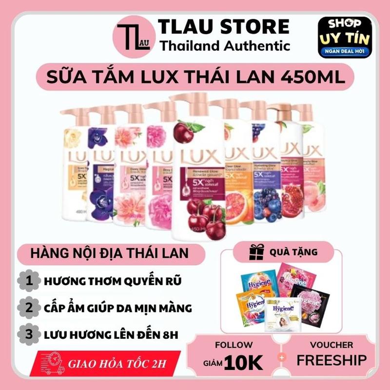 Sữa tắm Lux Thái Lan chính hãng hương nước hoa 450ml giúp dưỡng ẩm, trắng da - TLAU Store