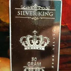 PERAK BATANGAN 50  GRAM KING SILVER KLASIK BISA SCAN BARKOT COCOK UNTUK INVESTASI JANGKA PANJANG