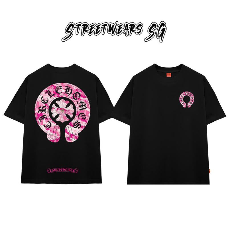 Áo thun PINK CAMO CREST CIRCLE HOMES nam nữ cotton cao cấp - Streetwears SG