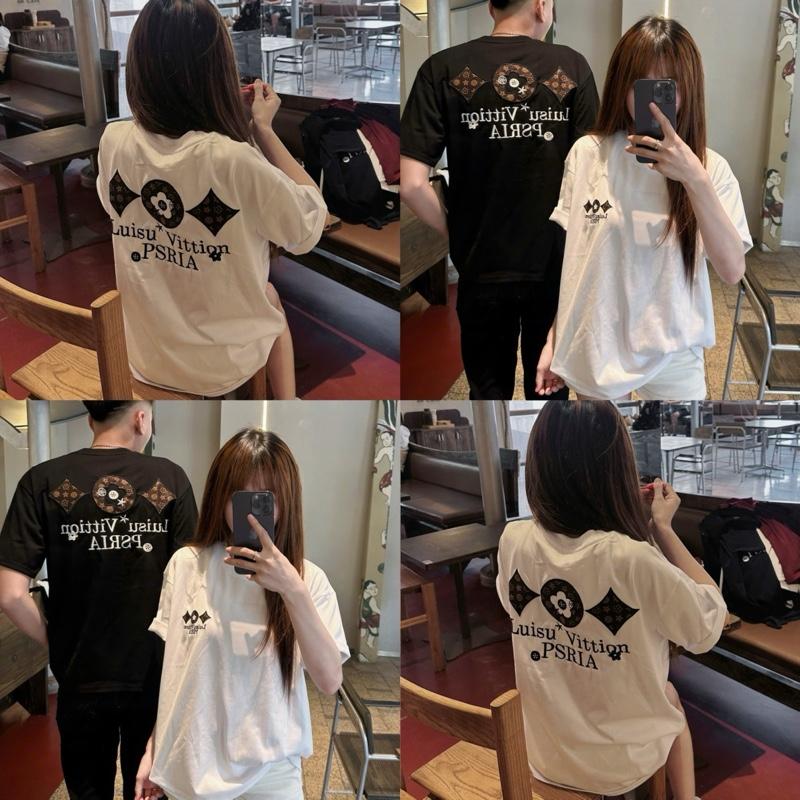 ( Deal Mở Bán ) QT SHOP Áo phông nam nữ thêu đáp da 2 mặt chất cotton 2c - áo nam nữ Q2