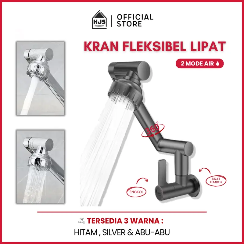 HJS Kran Angsa Dapur Fleksibel 2 Mode
