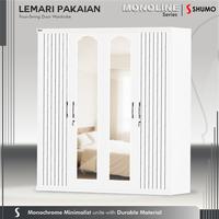 Gambar Lemari Pakaian Besi 4 Pintu Ayun Minimalis | Lemari Baju Swing - MOTIF-A, DIRAKIT dari Citra furniture Kota Administrasi Jakarta Pusat 1 Tokopedia