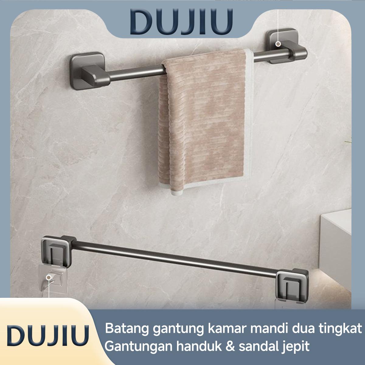 BOGAGROUP Rak Handuk Dinding Mewah Minimalis, Tanpa Bor Tanpa Paku Mudah Dipasang, Anti Karat Anti Lembab Kuat Awet Organizer Kamar Mandi Dapur Rumah Tangga