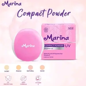Marina Compact Powder UV Brighten Up dengan Perlindungan UV A & UV B dan Vitamin E Formula Lembut
