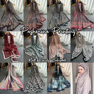 PASHMINA MOTIF PRINTING/PASHMINA CASHMERE TURKI / HIJAB PASHMINA MOTIF VIRAL