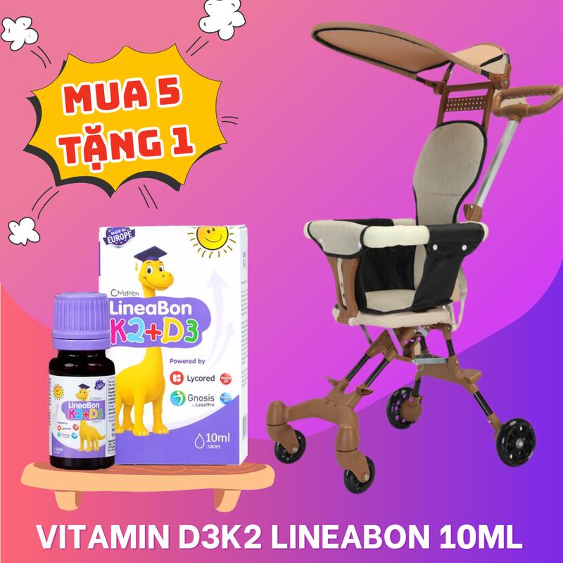 KOL QUÀ TẶNG HẤP DẪN Mua 5 Lọ LineaBon Vitamin D3 K2 TÍM 10ml - Vitamin tăng chiều cao cho bé chính hãng