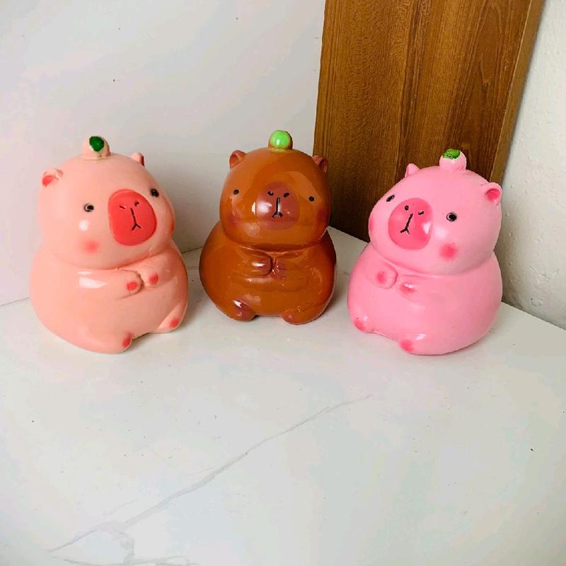 Ống tiết kiệm mẫu CHUỘT CAPYBARA Mini cute dễ thương quà tặng trang trí Heo đất tiết kiệm đựng tiền sổ