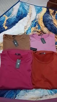 Product Review of Promo Murah 100RB-an dapat 4pcs Kaos Polos Wanita Slim-fit Atasan Lengan Panjang Rib Bawahan Oval Wanita from e**2 2