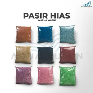 Pasir Hias Warna Warni Merah Hijau Biru / Aquarium / Aquascape / Hiasan / Dekorasi