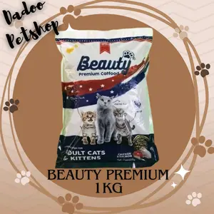 Makanan Kucing Beauty Premium Cat Dry Food 1kg Untuk Kucing Dewasa dan Kitten