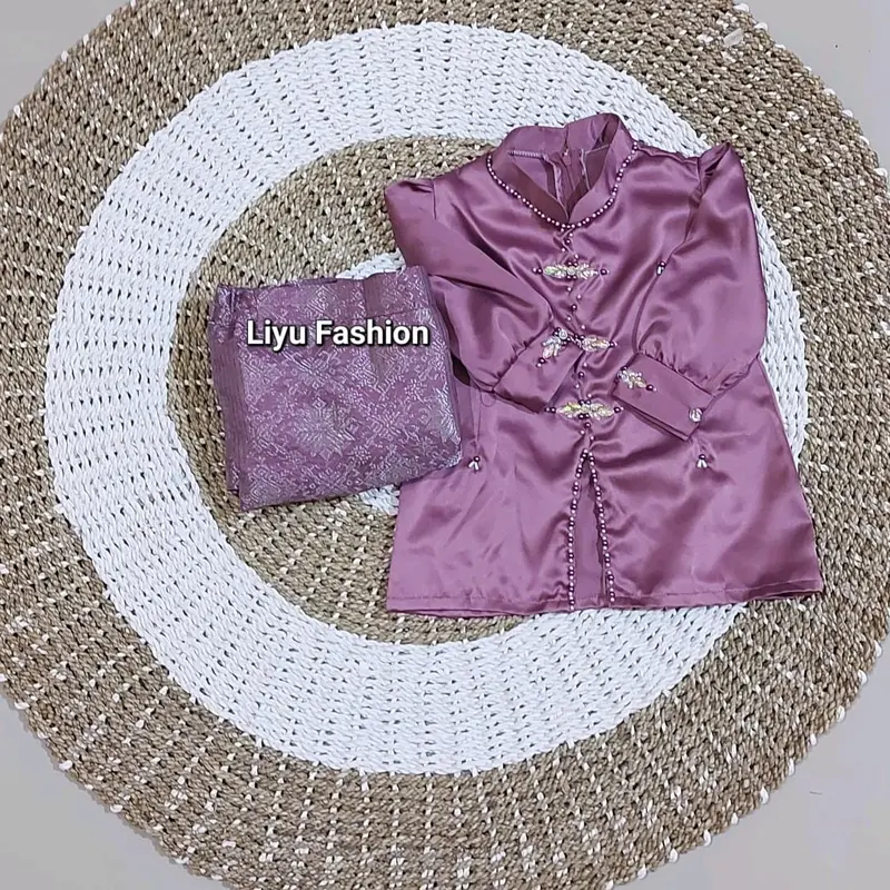(SET SONGKET ANAK ALYYA) KURUNG MELAYU (ANAK PEREMPUAN) DAN ROK SONGKET OOTD KONDANGAN KEKINIAN MODERN Baju Seragam 7
