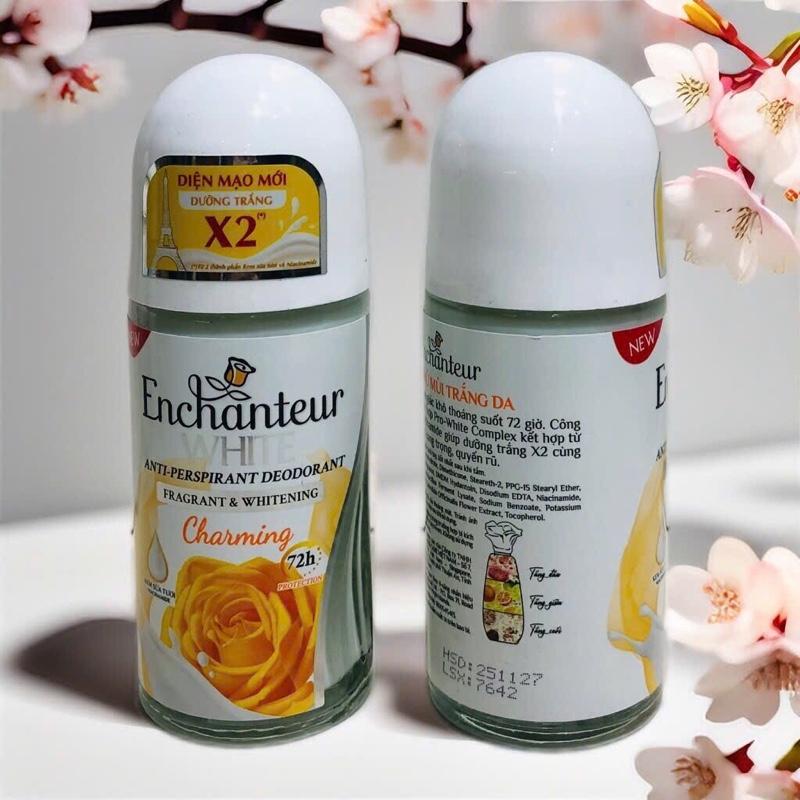 Enchanteur Lăn Khử Mùi Charming 50ml - Hương Nước Hoa Nồng Nàn & Tự Tin 24h - Chính Hãng