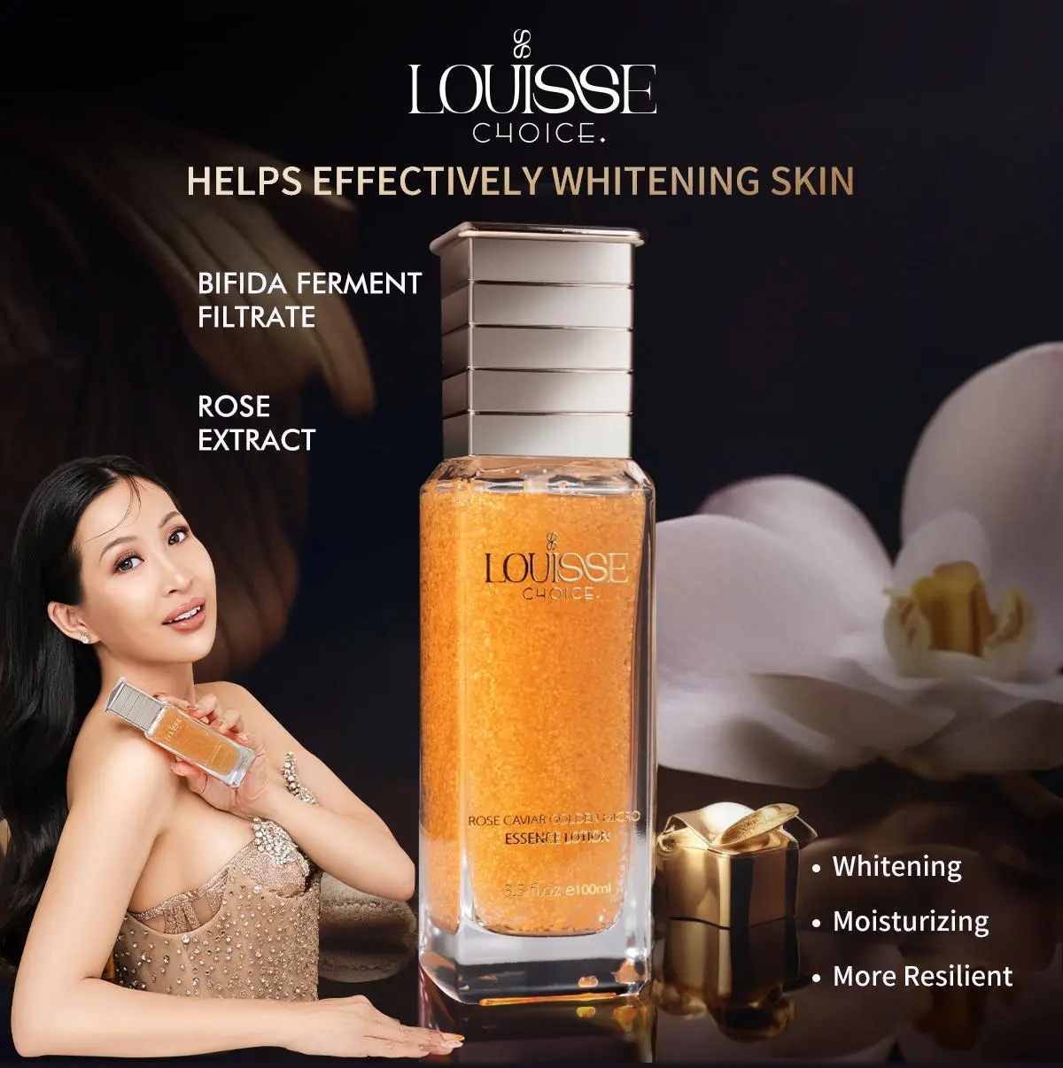 [LIVE]LOUISSE CHOICE Rose Caviar Golden Micro Essence Lotion Essence Serum 100ml