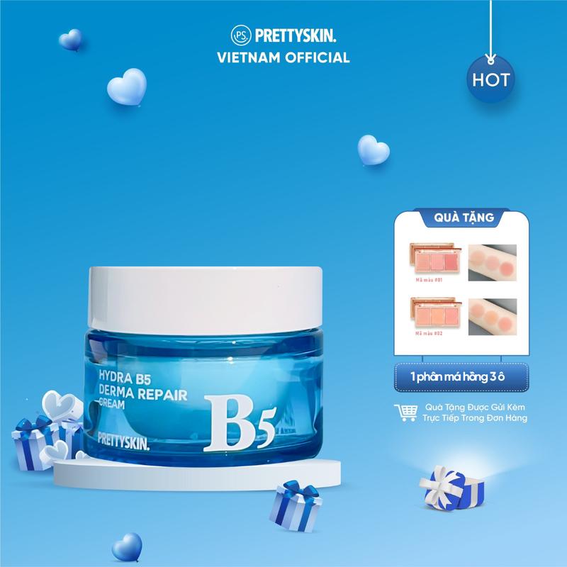   Tặng má hồng  Kem dưỡng giúp cấp ẩm làm dịu da Max B5 PS. Prettyskin. 52ml 
