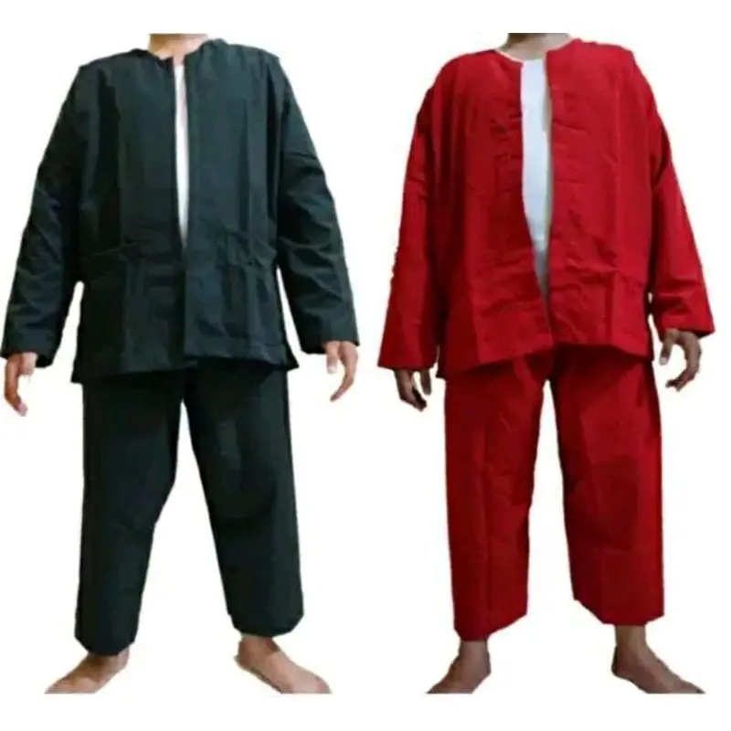 Setelan baju pangsi Dewasa pria Laki-Laki Sunda betawi Jumbo S M L XL Celana Putih 0
