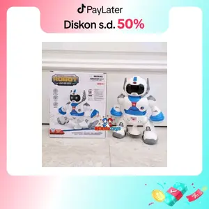 Mainan Robot Joget Berputar Lampu Musik