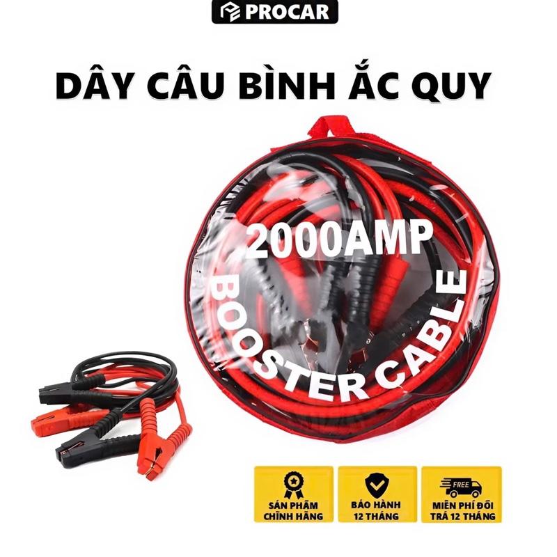 Dây câu bình acquy ôtô 1000A-2000A-3000A, câu sạc, kích khởi động ôtô , dây cứu hộ xe tải, xe hơi, xe máy, xe đạp điện