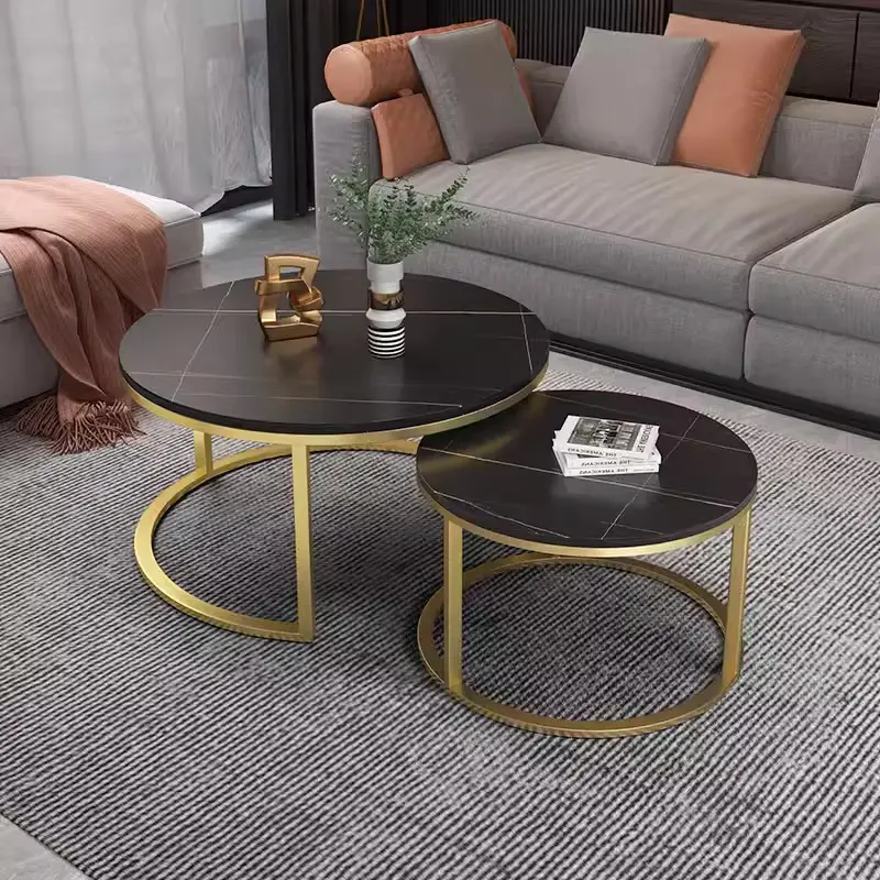 COD Meja Tamu Meja Kopi Coffee Table Meja Ruang Tamu Meja Tamu Sederhana Modern Rotundity Dua Potongan Set 2