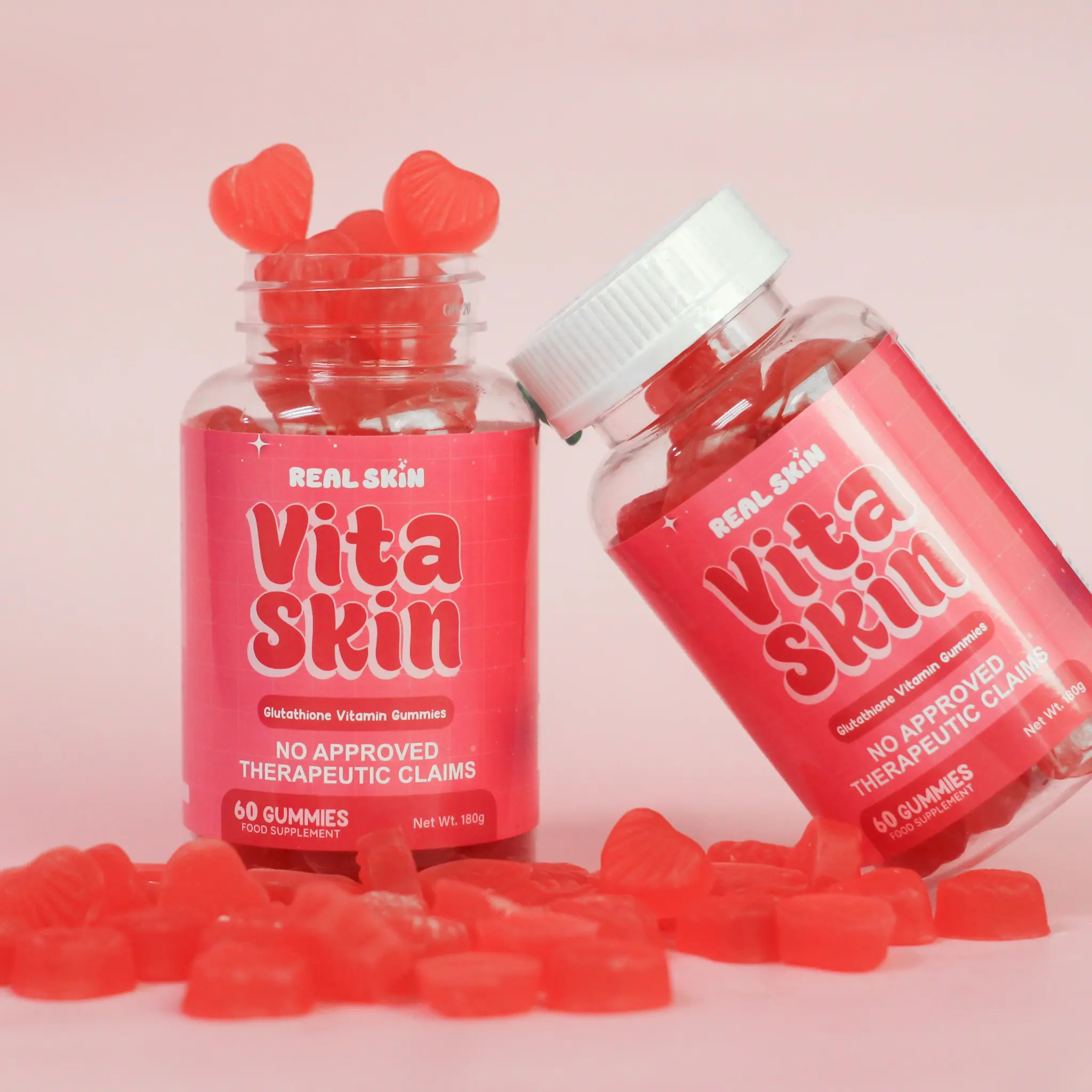 Real Skin VitaSkin Glutathione Gummies - All Natural and FDA Approved Skin Brightening Vitamins