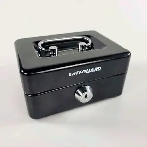 Kotak Brankas Kotak Penyimpanan Uang Safebox Key Lock 12.5x9.5x6cm - Black