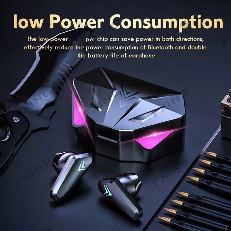 【COD】TWS Gaming T23 (X15) Gaming No Delay Noice Cancelling Earphone Bluetooth Wireless 2