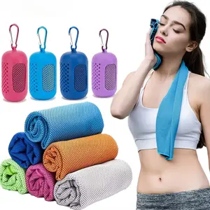 Handuk Microfiber Quick Dry Cooling Ice Towel Silicon Case