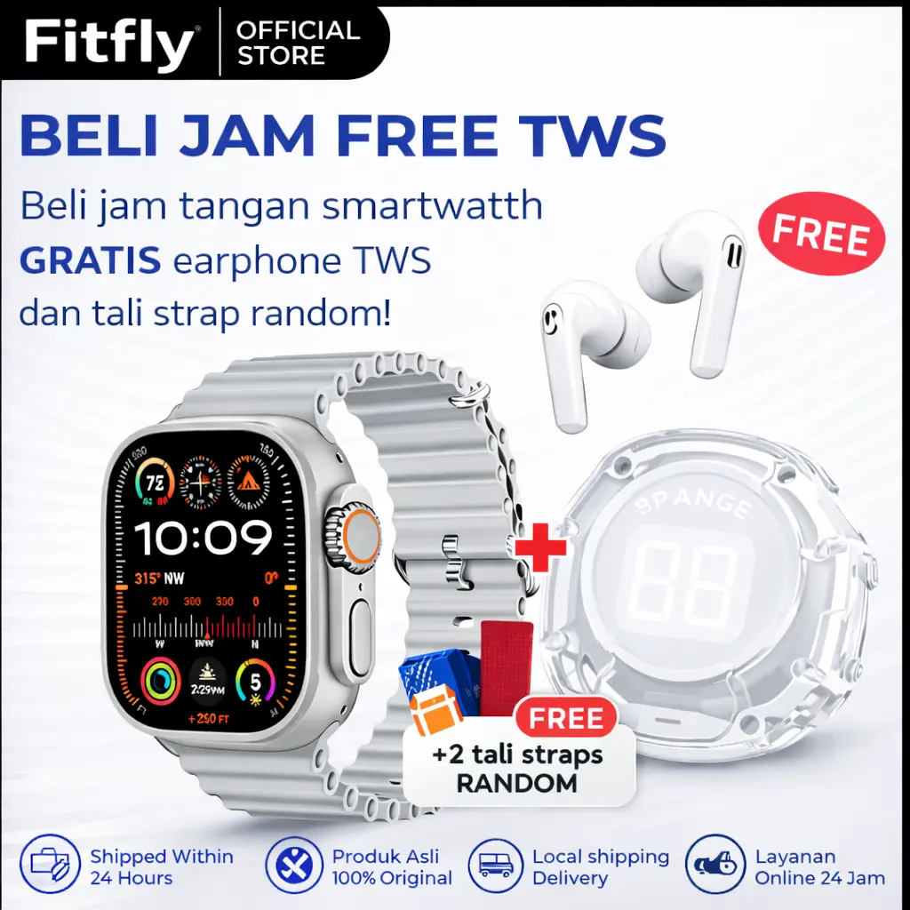 Jam Gold+TWSPutih+Tali(random)