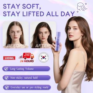 Dr.ville Hair Volumizing Leave-In Spray 150ml/80ml Long-Lasting Hair Styling Natural Oil Control High Head Hairspray Quickly Firm Oil Free Fluffy