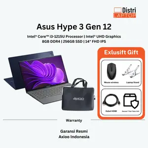 Axioo Hype 3 Gen 12 Intel Core i3-1215U RAM 8GB 256GB SSD 14" FHD IPS