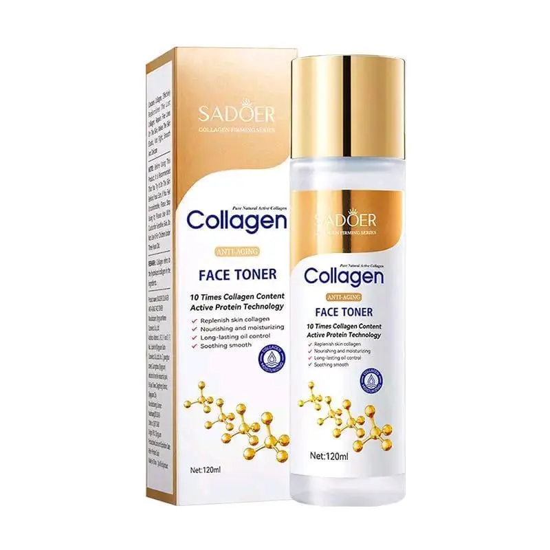 Toner Collagen Pemutih Wajah 120ml Anti Aging Anti kerutan penghilang kerutan wajah Pelembab 4