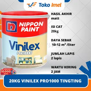 Nippon Paint CAT TEMBOK INTERIOR VINILEX PRO 1000 WARNA MESIN TINTING SOFT TISSUE SNOW WHITE BRILIANT WHITE untuk Interior Rumah & Kantor