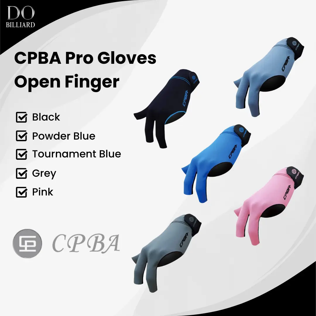CPBA Pro Gloves Open Finger Sarung Tangan Billiard / Sarung Tangan Billiard CPBA