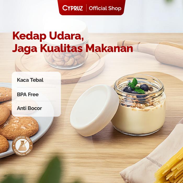 Gambar [SPESIAL KOKO PANCI] [COD] Cypruz Glass Jar Tempat Penyimpanan Makanan Sereal Multifungsi 300 ml dari Cypruz Kitchenware Kota Administrasi Jakarta Utara Tokopedia