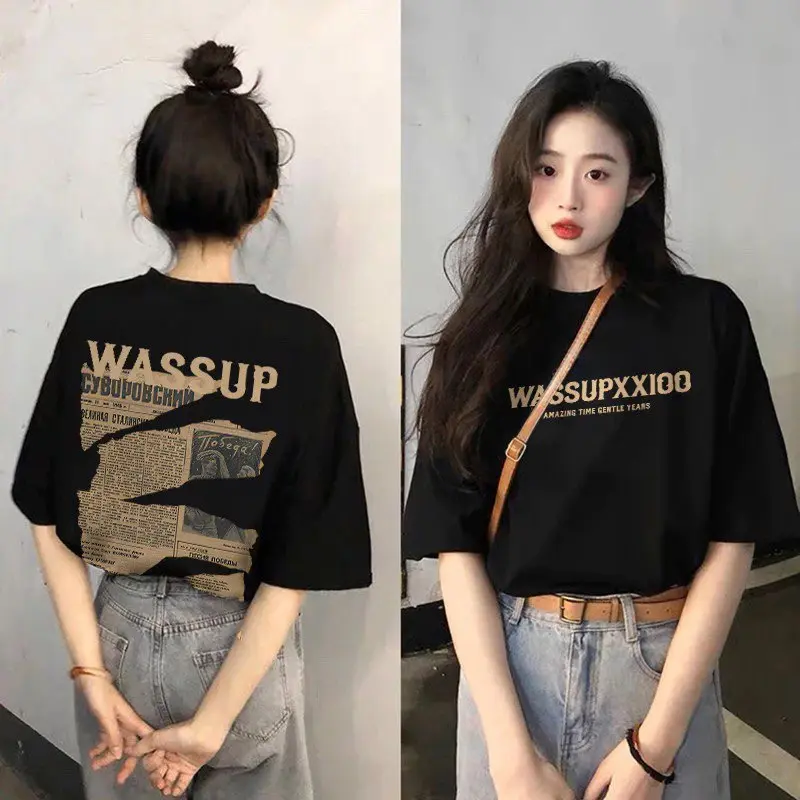 Kaos Oversize Wanita JOURNAL (LD 108, P 60) Baju Atasan