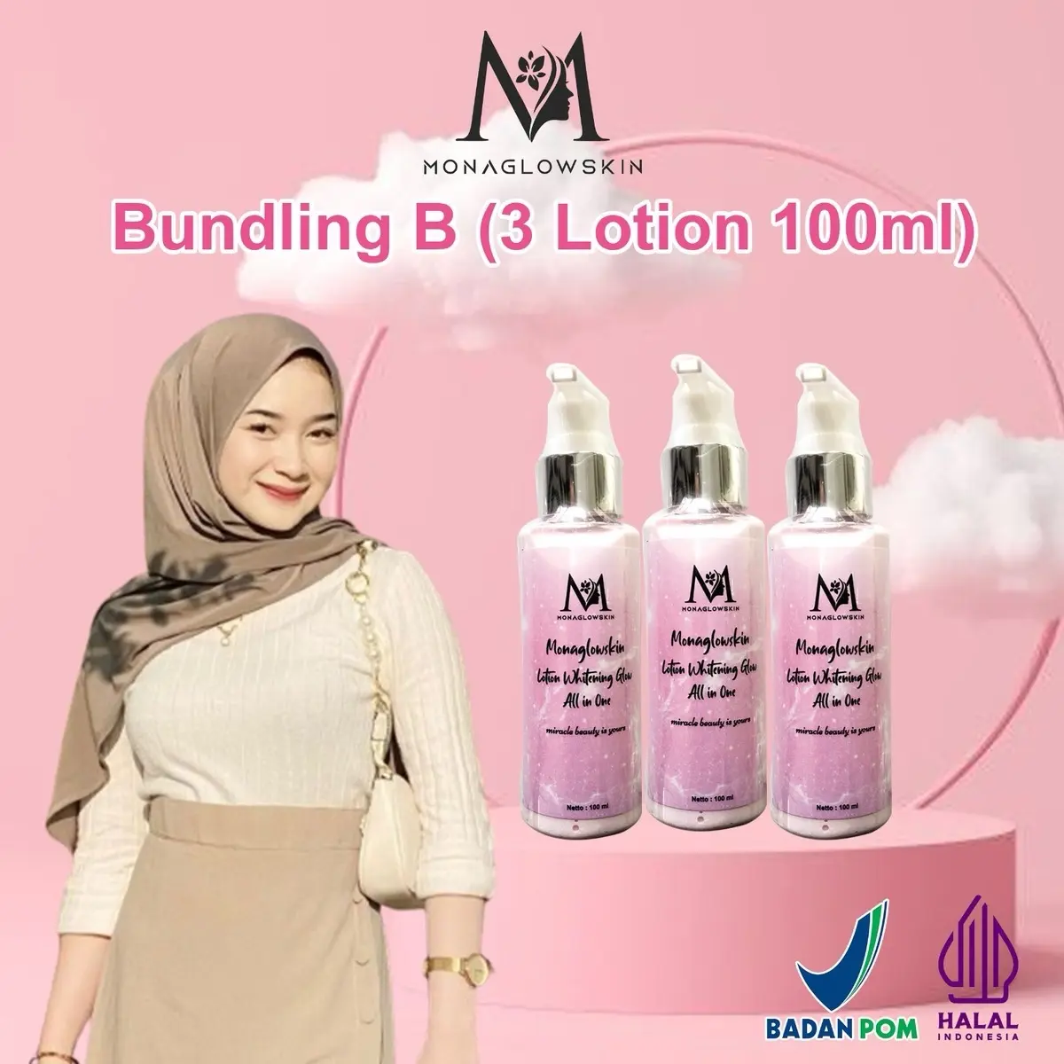 Monaglowskin Bundling B (3 Lotion 100 ml)