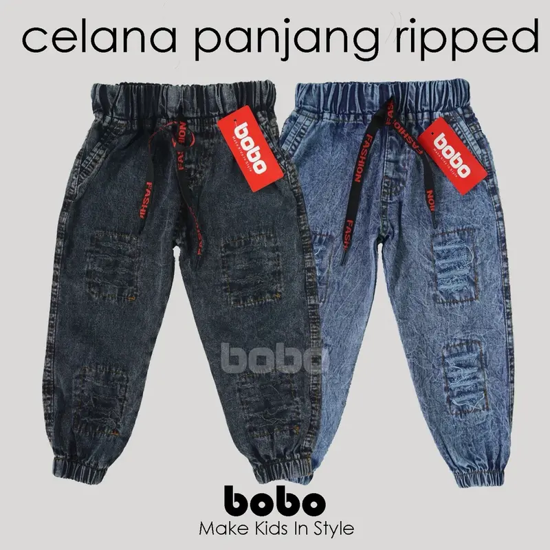 CELANA PANJANG JEANS RIPPED JOGER ANAK 2 - 5 TAHUN 0