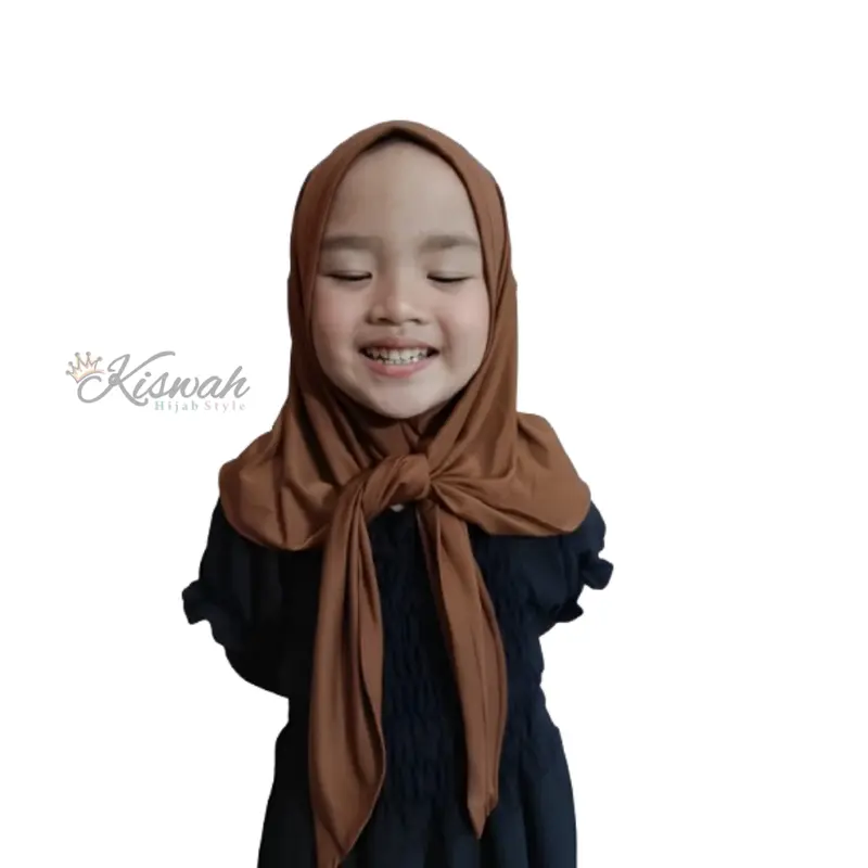 Kiswah - Hijab Airyn Segitiga Anak umur 3-6thn jersey premium G+A Instan Nyaman Muslim Variasi Kerudung Simple 6