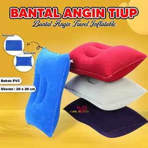 ANP88 - Bantal Angin Tiup Inflatable Ringan Mini Portable Persegi Kepala Kecil Travel Pillow Premium Bahan PVC Ukuran 20x30cm