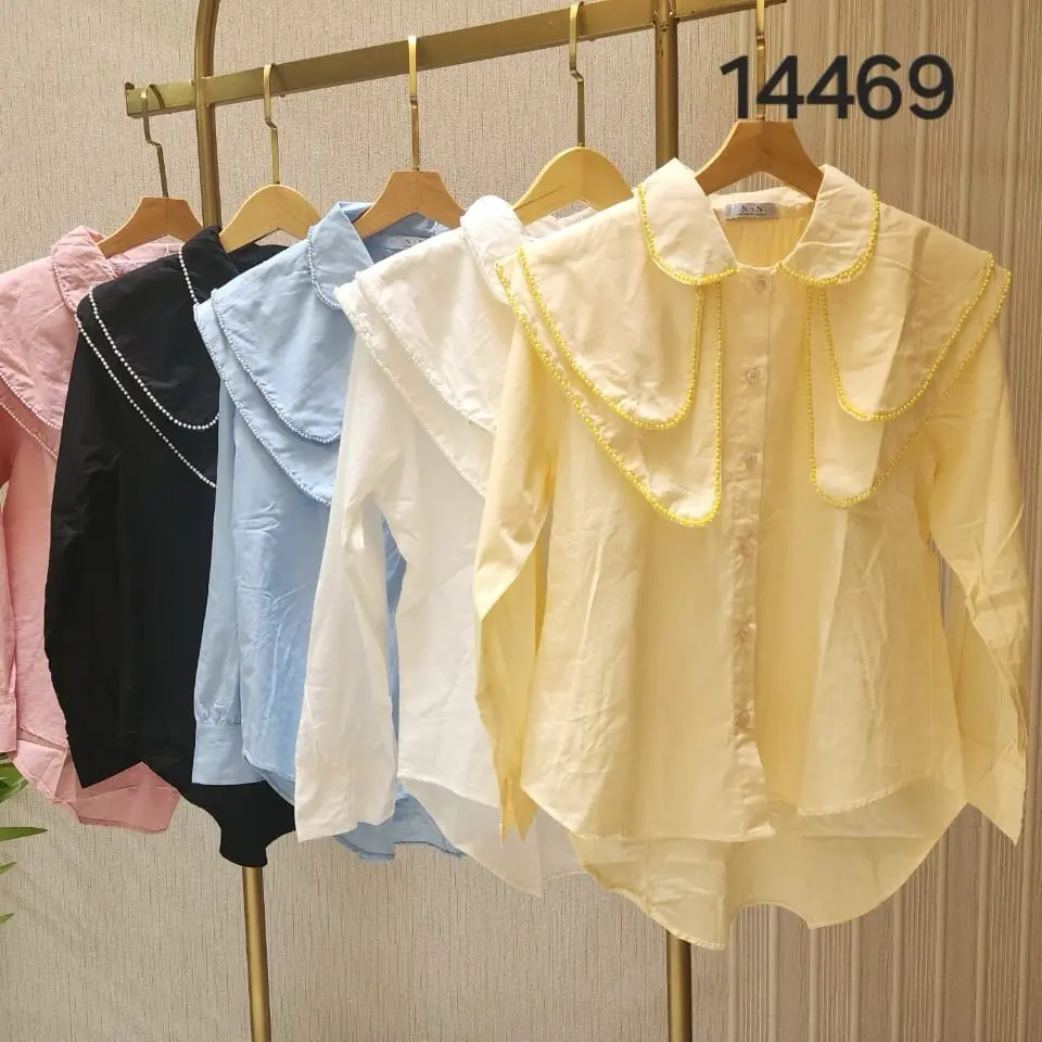 Kemeja blouse kerah sailor.atasan wanita Katun