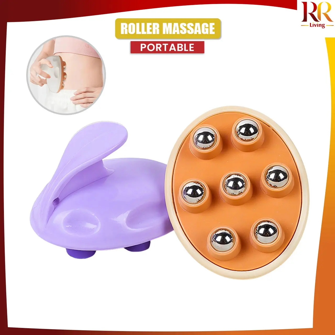 [COD] RR C1336 Massage Mini Pijat Terapi Badan Praktis / Massage Roller Mini Pijat Terapi Manual Badan