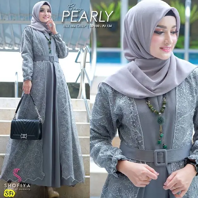 Pearly Maxi Dress Brukat Terlaris Murah Pakaian Wanita Remaja Dewasa Hits Viral Kekinian Gamis Busui friendly OOTD Pernikahan Bahan Mosscrape Mewah Terbaru 2024