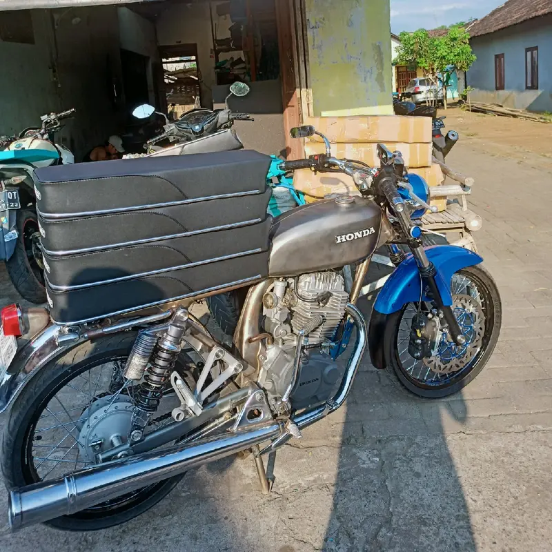 jok cb125se downsis 9cm kulit halus,jok cb tinggi 9cm spon anti gembos 0