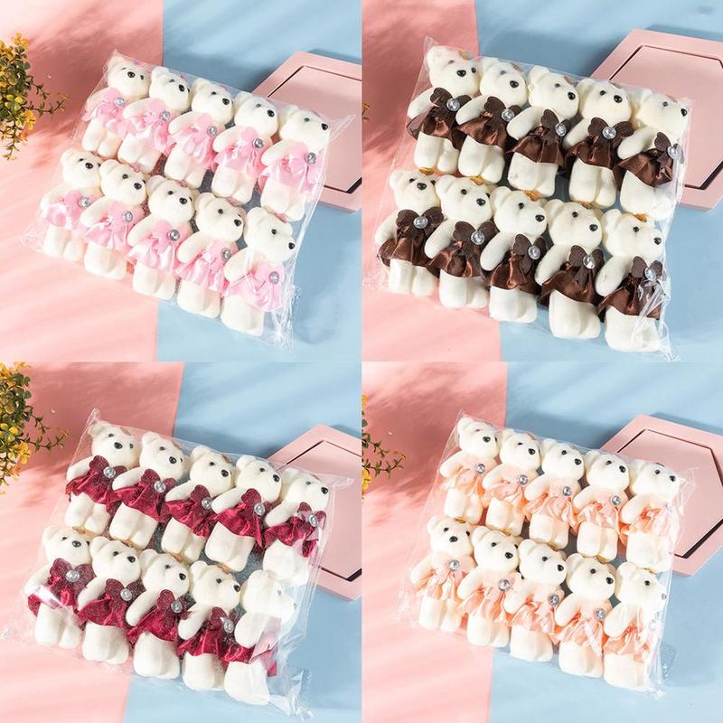 Product Introduction of Cartoon Flower Bouquet Bear Doll Flower Packaging Materials Foam Wrapped Doll Flower Bear T3C4 27