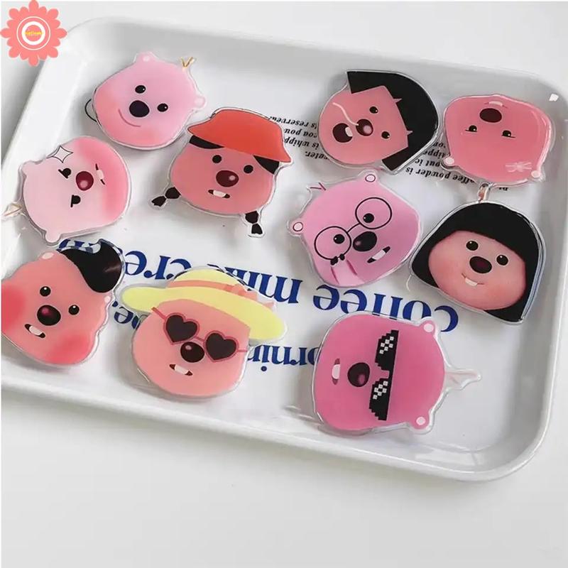 Giá Đỡ Điện Thoại Hoa Hướng Dương, Phim Hoạt Hình Vui Nhộn Và Dễ Thương, Vòng Lặp Nhỏ, Hải Ly, Phổ Thông, Tay Cầm Lười Biếng, Giá Đỡ Vòng Có Thể Gập Lại, Hàn Quốc 6