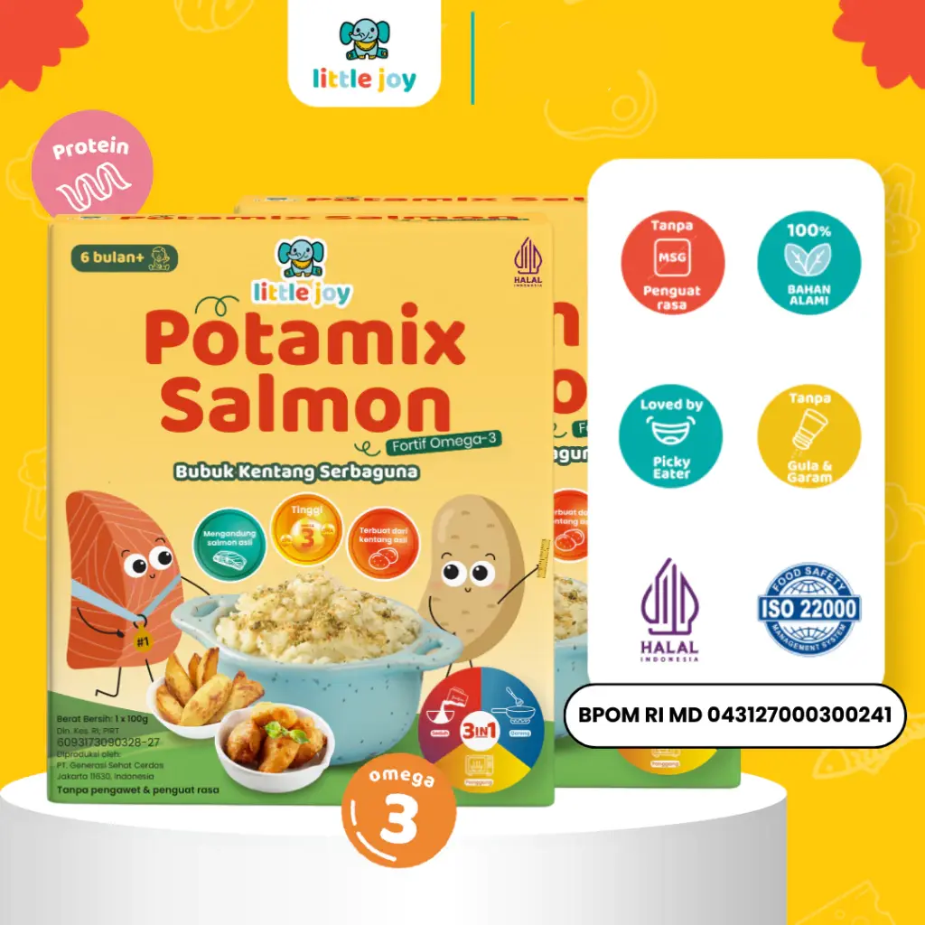 BB Booster Little Joy Potamix Salmon Bubuk Kentang - Bubuk Tabur Gizi Anak Mpasi untuk Bayi